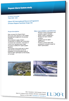 Dupont alarm system study - alarm improvement - alarm management
